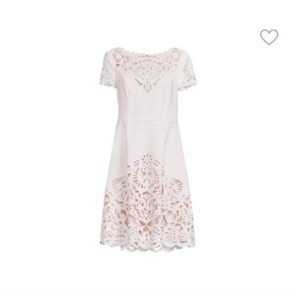 FOCUS BY SHANI Laser Cut Fit & Flare Dress - Picture 4 of 4